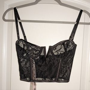 NWT HOUSE OF CB KYA BUSTIER LACE TOP